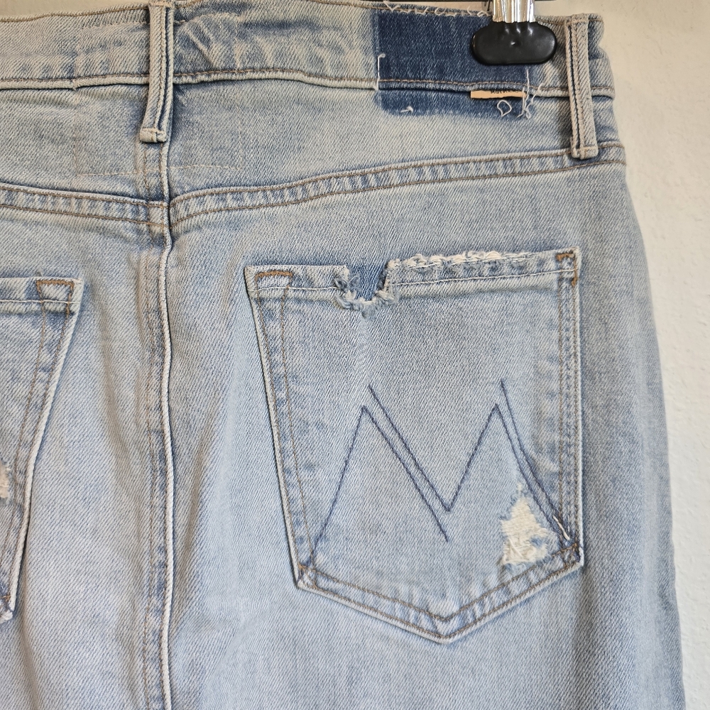 NWOT Mother Vagabond Midi Frayed Hem Skirt 27 - Picture 15 of 16